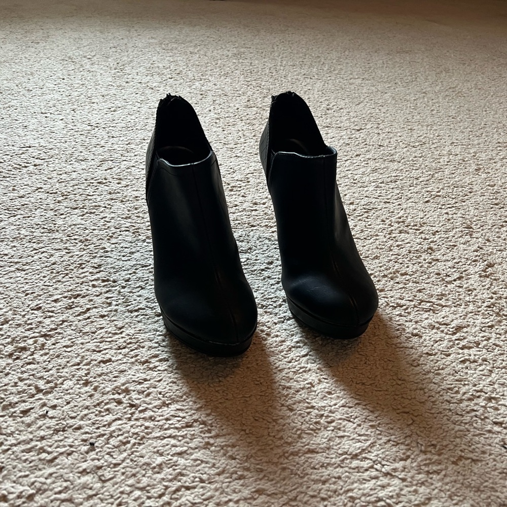 Kenneth Cole Black Ankle Booties with High Heel